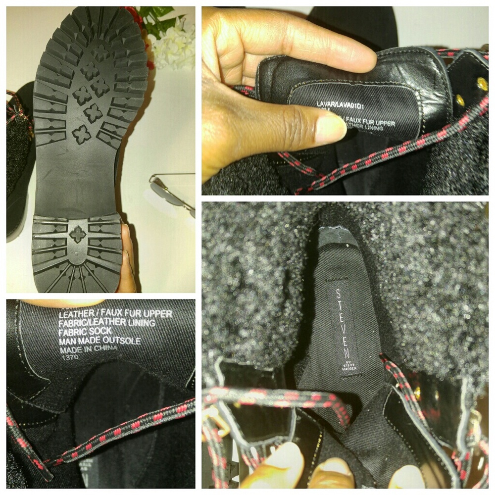 πNWOB Steven Black Suede "Lavar" Lace-Up Boots - Picture 2 of 5